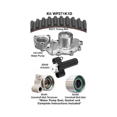 Dayco 95-04 Toyota 3.4L Water Pump Kit, Wp271K1D WP271K1D